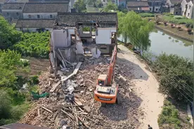湖杭高速南浔和孚段正式启动拆除工作图片