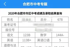 20年合肥中考成绩最新出炉，这个分数能上168中学吗？图片