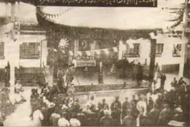 92年前杭州武术大赛：江湖上赫赫有名的高手，被一个学生踢下台图片
