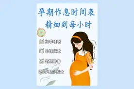 孕期作息时间表，精确到每小时。记得转发收藏图片