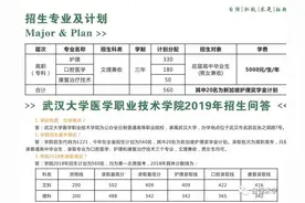 武汉大学医学职业技术学院口腔医学等普通专科招生图片
