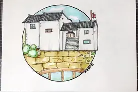 儿童画教程#南方房子图片