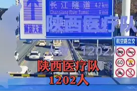武汉抗疫天桥亮相：陕西医疗队！1202人！图片