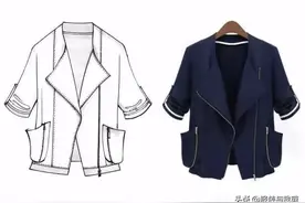 服装外套款式图和设计手绘图图片