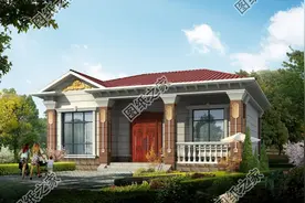 一层三开间农村自建房，两代人，亲人居图片