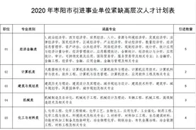 枣阳市引进事业单位高层次人才公告图片