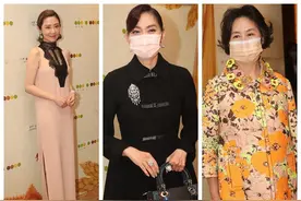 豪门阔太聚会，张玉珊妆容精致，邝美云钻戒抢镜，何超琼高贵典雅图片