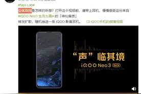 手机外放也能做到听音辨位？看看iQOO Neo3的立体声双扬声器图片