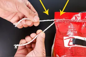 缝线的面袋不好拆？只需牢记这句话，每次拆面袋轻轻一拉就全开图片