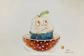 一组关于小蘑菇插画，拟人态的萌图片