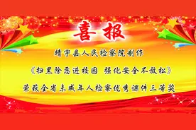 喜报|靖宇县人民检察院未检优秀课件图片