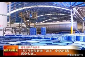 建设现代产业强市 1至8月衡阳新增“四上”企业341家 居全省第二图片