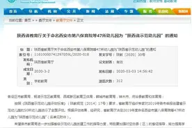 陕西省新增49所省级示范幼儿园，其中西安11所图片