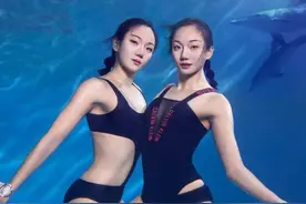 最美花泳姐妹花，遭遇潜规则愤然退役。产子后复出，再获金牌图片