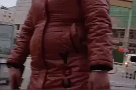 大妈为治病在街边活剥槐树皮，用于炒药治病，医生称：不能内服图片