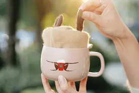 星巴克「圣诞」限定杯，杯子里下雪了图片