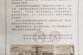 秦楚同心战疫情 抗疫精神佑中华——一封来自武汉同济医院的感谢信图片