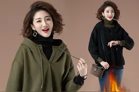 秋末冬初，针织衫再美也少穿，只认这“加绒卫衣+烟管裤”，特美图片