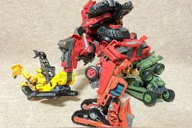 孩之宝变形金刚 SS-66 Overload 大力神超载 ​开盒图图片