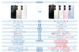 一图看懂骁龙888、麒麟9000版本的华为P50和P50 Pro不同之处图片