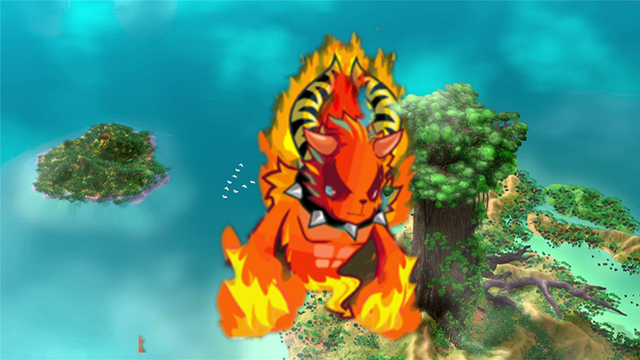 洛克王国：火花再次超进化，帅气外形很威武，谁敢说配不上水蓝蓝