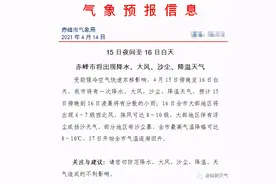 没事别出门！赤峰7级大风、沙尘、降温、降雨……图片
