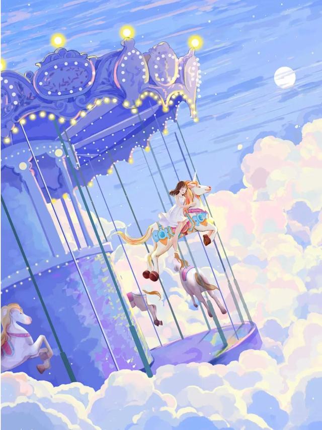 插画分享|童话少女梦 梦幻色彩明亮美好