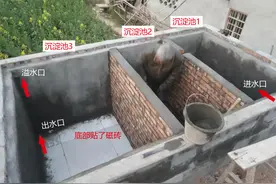 农村山泉水自来水饮水过滤池这样过滤泥沙，使用后效果真的不错图片