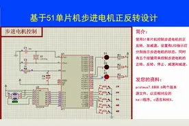 基于51单片机的步进电机简单控制Proteus设计图片
