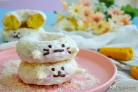 不用揉面，不用打发，教你做超萌的卡通甜甜圈，小白也能一次成功图片