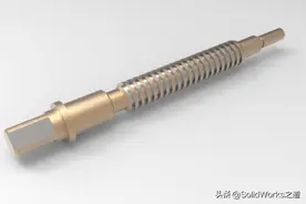 SolidWorks丝杠建模实例，矩形螺纹，CAD习题集P82分享图片