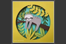 绘画素材｜用彩色卡纸剪贴出漂亮的半立体作品，又美又有创意图片