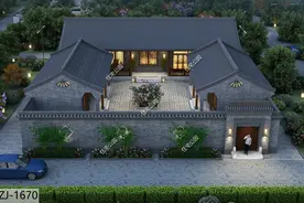 看了那么多户型图，还是这套令人眼前一亮，20×24中式小院太绝了图片