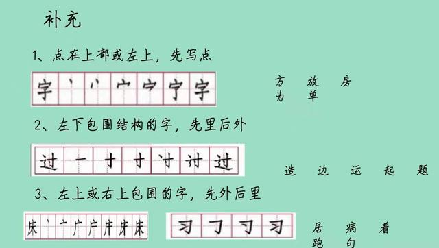 遵照笔顺的规范，写出漂亮美观的汉字