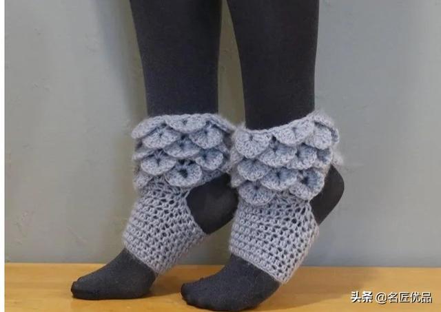 温暖毛线钩鱼鳞的方法