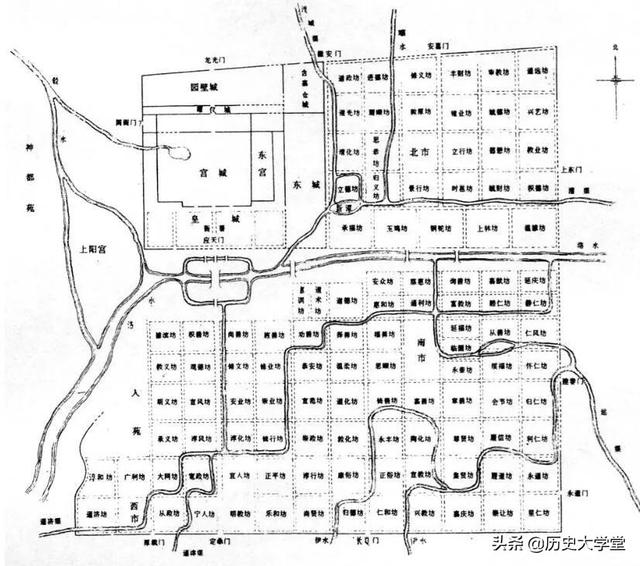图用"中兹宇宙,均朝宗於万国"来形容洛阳一点都不过分,它有外城,皇城