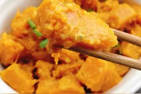 好吃又好看的咸蛋黄南瓜，味道很棒的一道美食，做法简单又美味图片
