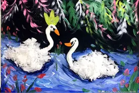 儿童创意美术教学：动物画——傻鹅皮杜妮图片