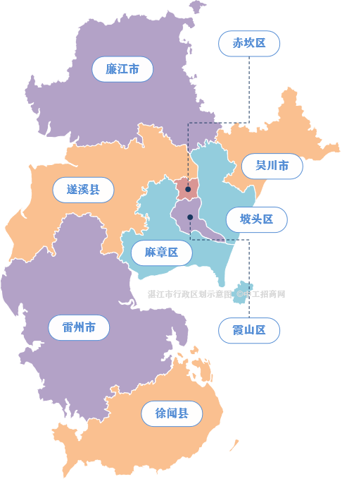 广东21个地级市行政区划图（2021）