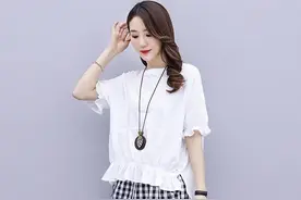 2020知性雪纺衫如何穿搭？文艺棉麻感+格子阔腿裤，仙女都在穿图片