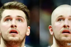 带头发球星如果剃光头会怎样？库里东契奇颜值大跌，詹皇成鲁智深图片