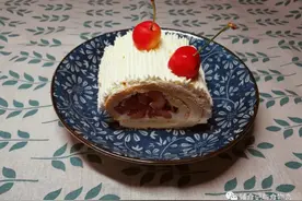 【辅食记】车厘子夹心蛋糕卷，柔软不开裂的蛋糕怎么做？图片