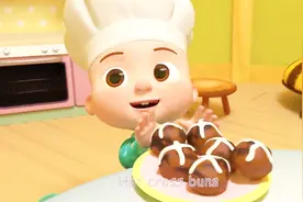 亲子早教英文儿歌《Hot Cross Buns》，教宝宝学会怎么做面包吧视频封面