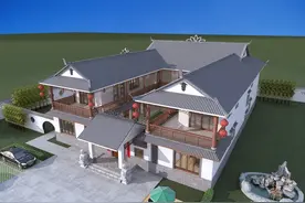 江苏老板花百万建四合院，路人都忍不住拿出手机来拍照，房子太棒图片