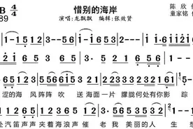 歌曲《惜别的海岸》简谱图片