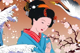 浮世绘，有仕女，有锦鲤，还有凤凰图片