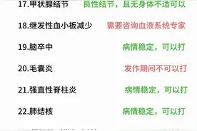 新冠疫苗接种禁忌人群一览表图片