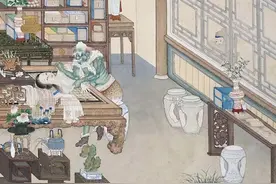 清朝有幅女鬼图，放大10倍看她在干什么？网友表示越看越害怕图片