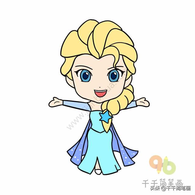 冰公主怎么画（儿童简笔画教程）