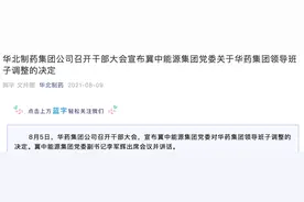 华北制药高层人员调整，公司第一季度净利润亏损约5720万元图片